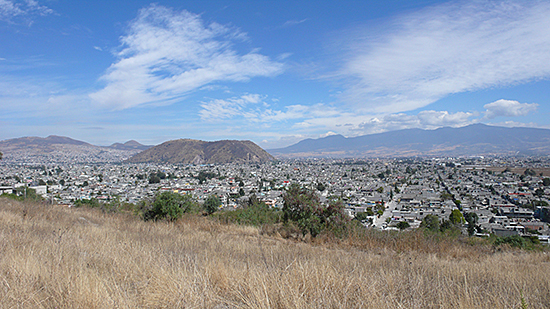 Utsikt over Xico-dalen, Mexico